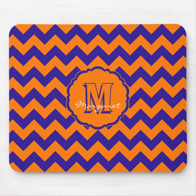 SC Chevron Mouse Pad-Orange and Blue Mat (Front)