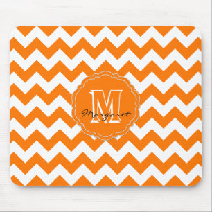 SC Chevron Mouse Pad-Orange and White Mat