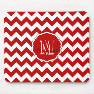 SC Chevron Mouse Pad-Red and White Mat