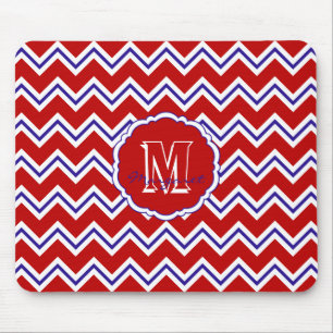 SC Chevron Mouse Pad-Red,White and Blue Mouse Mat