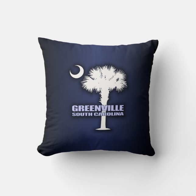SC Palmetto & Crescent (Greenville) Cushion (Front)