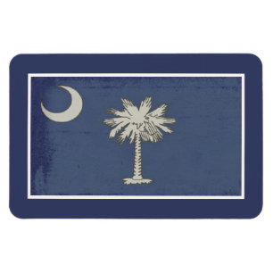 SC Palmetto State Flag Magnet