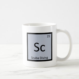 Sc - Scuba Diving Sports Chemistry Periodic Table Coffee Mug