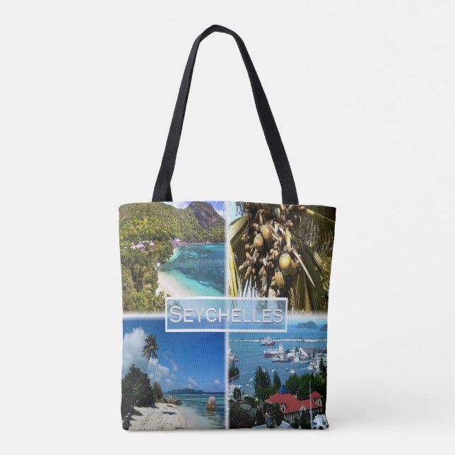 SC Seychelles - Beach Resort - Lodoicea Maldivica Tote Bag (Back)