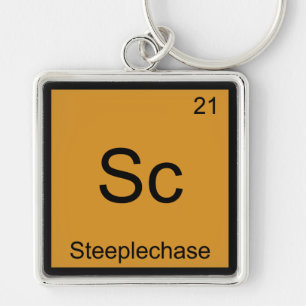 Sc - Steeplechase Funny Chemistry Element Symbol Key Ring