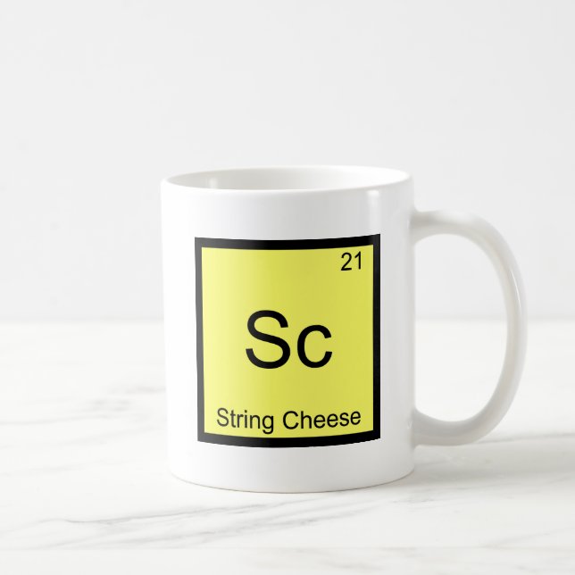 Sc - String Cheese Funny Chemistry Element Symbol Coffee Mug (Right)