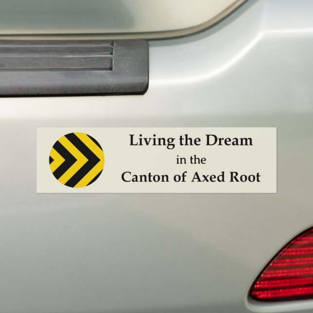 SCA Axed Root Bumper Sticker (On Car)