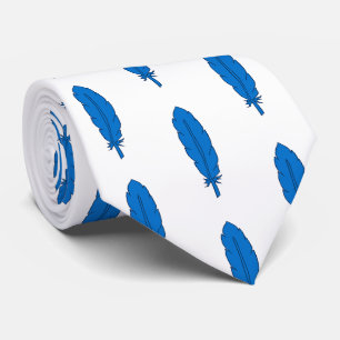 SCA Clan Blue Feather Tie