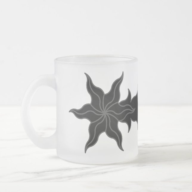 SCA Debatable Lands Frosted Glass Coffee Mug (Left)
