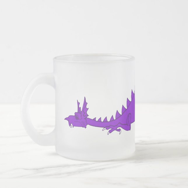 SCA Dragonsspine Frosted Glass Coffee Mug (Left)