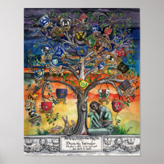 SCA Heraldic Family Tree by Portia St. Luke Poster