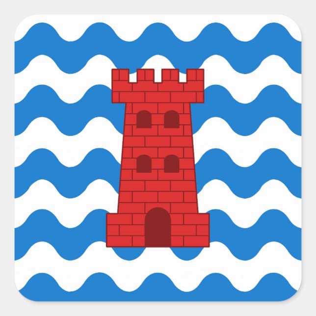 SCA Isles Populace Badge Square Sticker (Front)