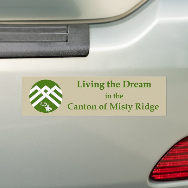 SCA Misty Ridge Bumper Sticker (On Car)