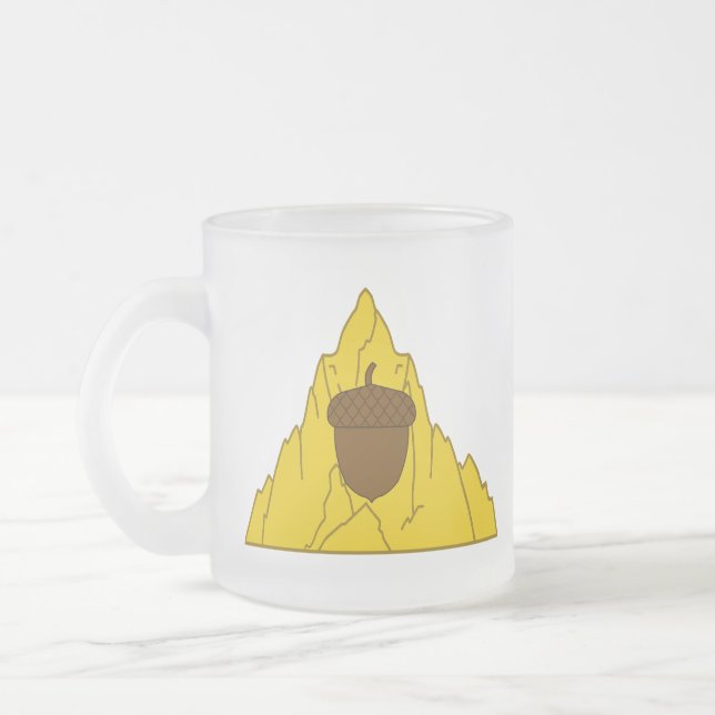 SCA Mountain Edge Frosted Glass Coffee Mug (Left)