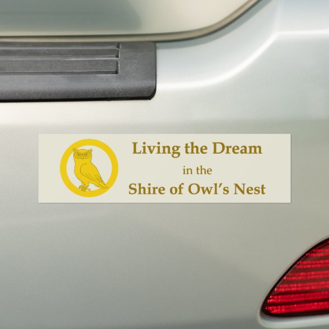 SCA Owl's Nest Bumper Sticker (On Car)