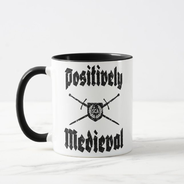 SCA Postively Mediaeval Mug (Left)