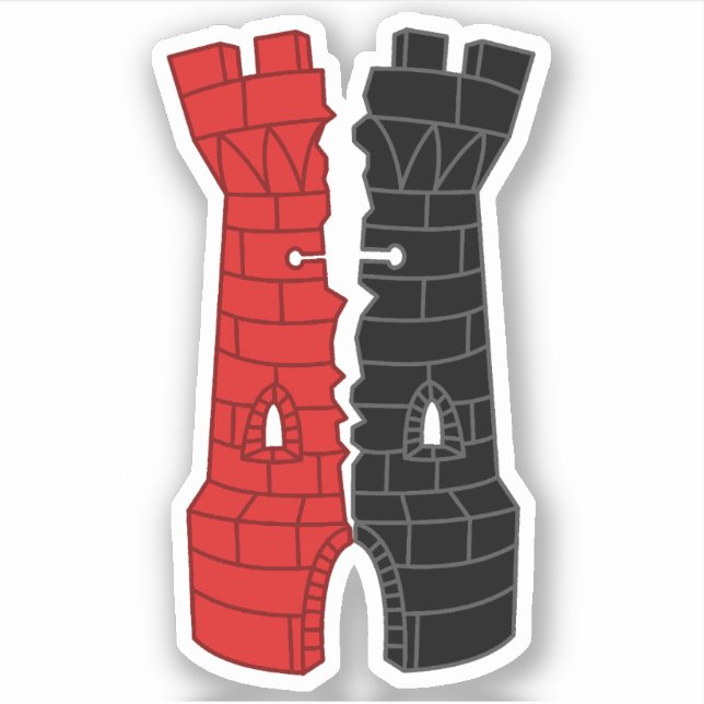 SCA Ruins Custom-Cut Vinyl Sticker (Front)