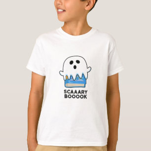 Scaaaary Booook Funny Ghost Book Pun  T-Shirt