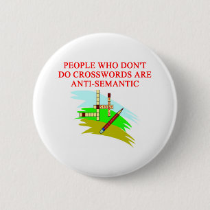 scabble and crossword game player design 6 cm round badge
