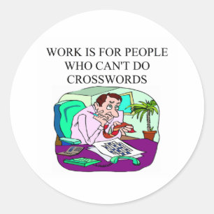 scabble and word game player design classic round sticker