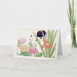 Scabiosa, Montbretia by Tanigami Konan Card