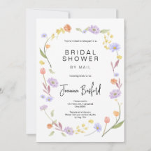 Scabiosa Wildflower Bridal Shower by mail