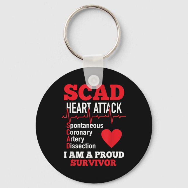 Scad Heart Attack Spontaneous Coronary Artery Diss Key Ring (Front)