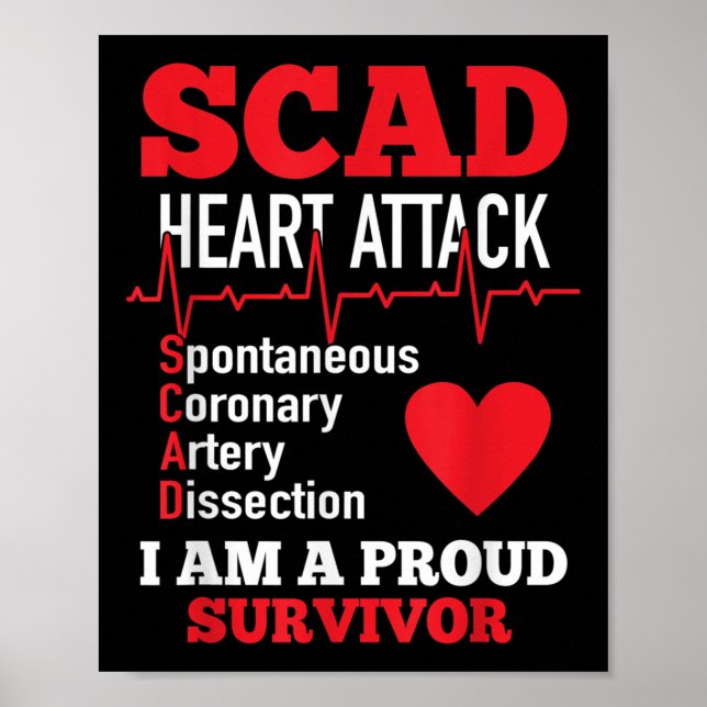 Scad Heart Attack Spontaneous Coronary Artery Diss Poster (Front)