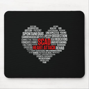 Scad Heart Attack Survivor Patient Warrior Awarene Mouse Mat