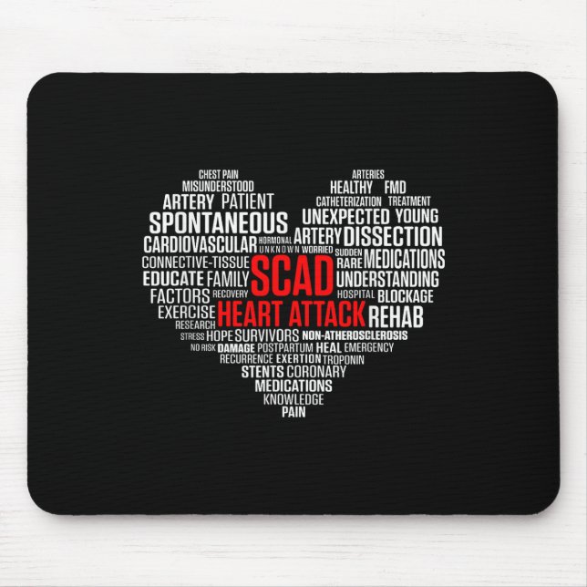 Scad Heart Attack Survivor Patient Warrior Awarene Mouse Mat (Front)