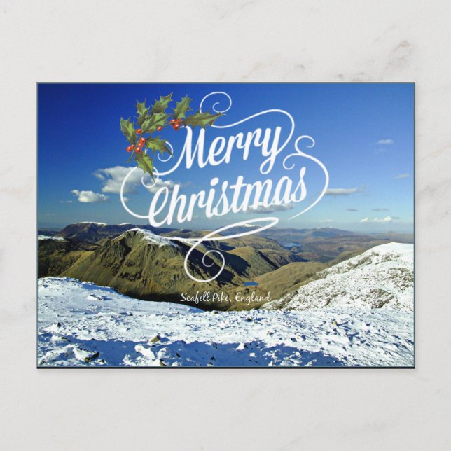 Scafell Pike, England - Christmas greetings Postcard (Front)