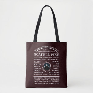Scafell Pike, Mountain Expedition Information Tote Bag