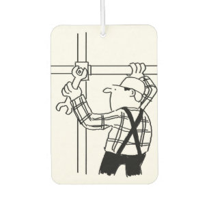 Scaffolder Cartoon Car Air Freshener