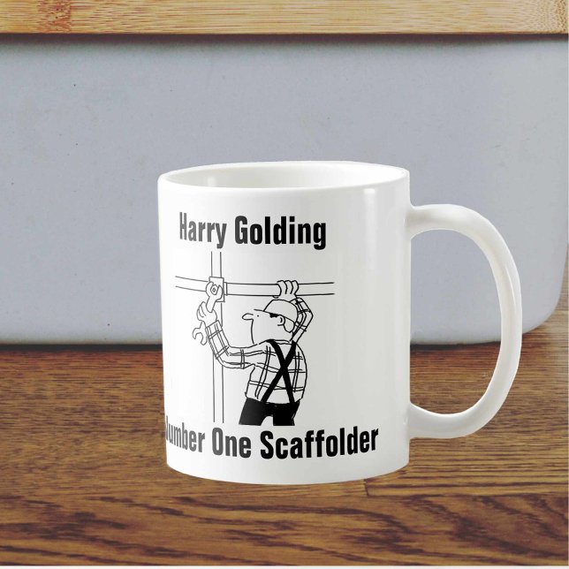 Scaffolder Cartoon Mug to Add Name (Creator Uploaded)