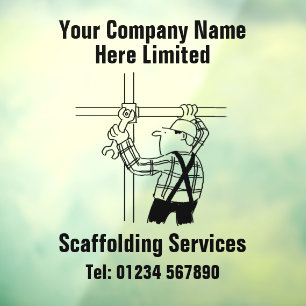 Scaffolder or Scaffolding Company Window Cling