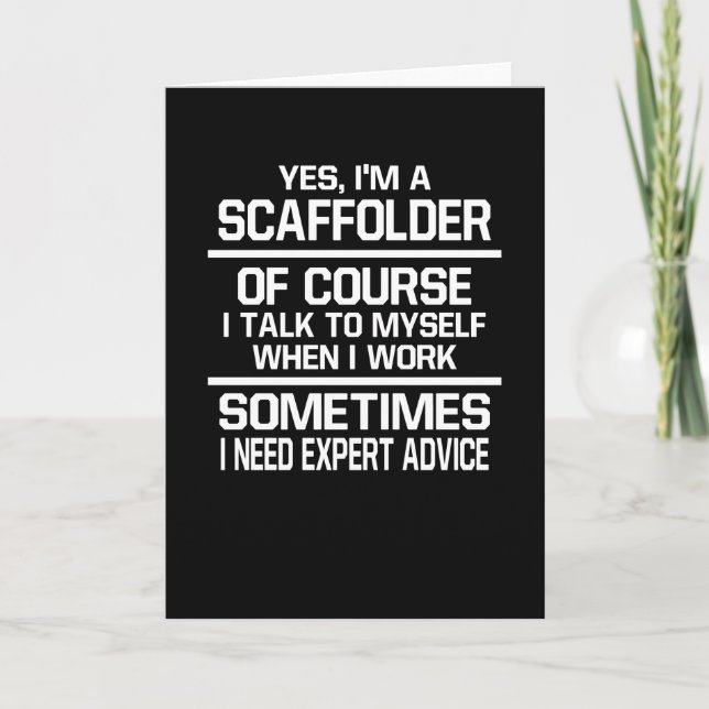 Scaffolder Talk Myself Expert Advice Scaffolding Card (Front)