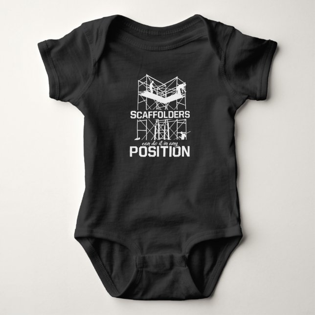 Scaffolders Position Scaffolding Scaffold Builder Baby Bodysuit (Front)