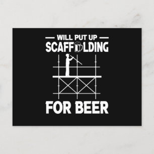 Scaffolding Beer Scaffold Builder Postcard