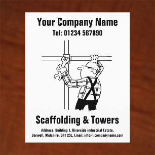 Scaffolding Cartoon Design Flyer