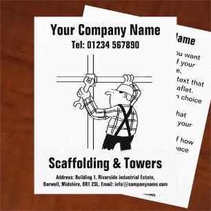 Scaffolding Cartoon Design Flyer
