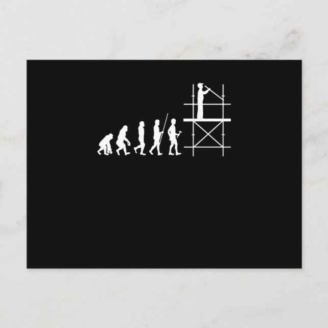 Scaffolding Evolution Craftsman Scaffolding Postcard (Front)