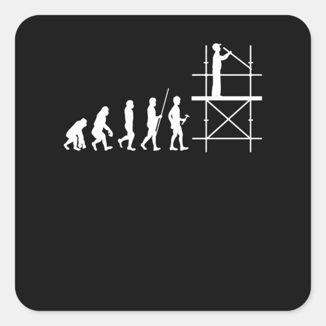 Scaffolding Evolution Craftsman Scaffolding Square Sticker (Front)