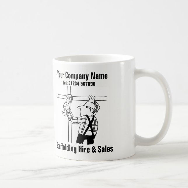 Scaffolding Hire & Sales Cartoon Coffee Mug (Right)