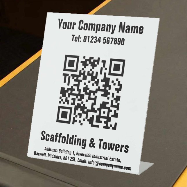 Scaffolding QR Code Design Pedestal Sign (Creator Uploaded)