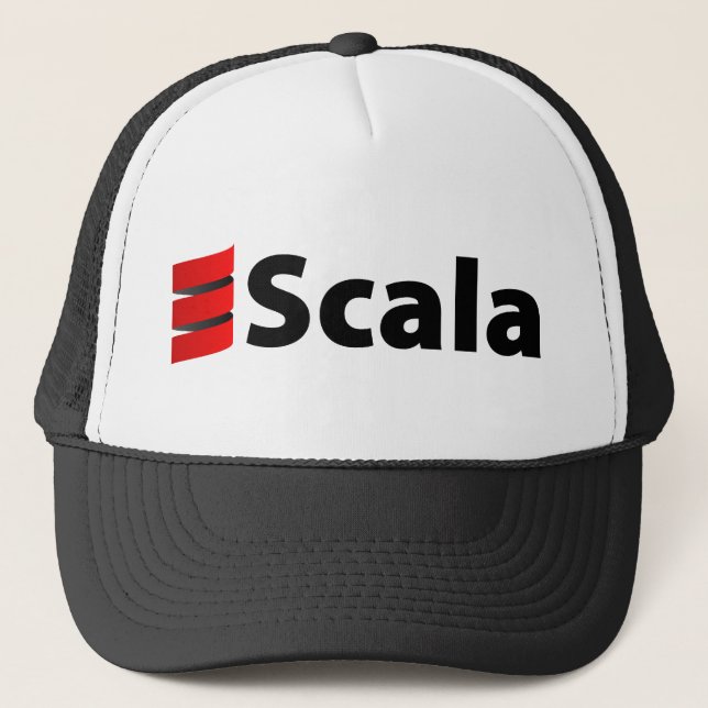Scala Hat, Black Logo Trucker Hat (Front)