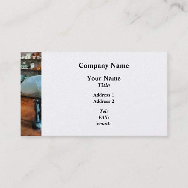Scale in General Store - Platinum Finish Business Card (Front)