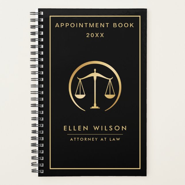 Scale Of Justice Attorney At Law Appointment Book Planner (Front)