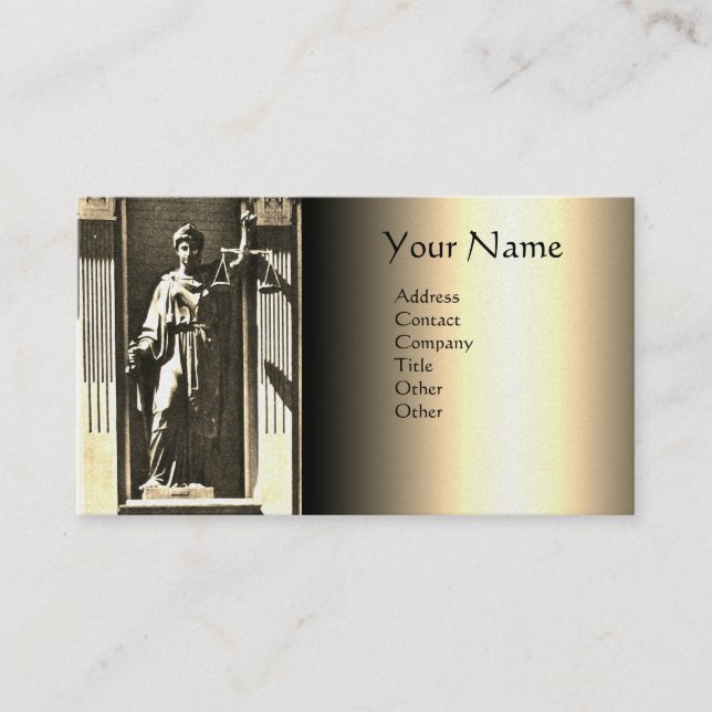 SCALE OF JUSTICE LEGAL OFFICE,ATTORNEY Monogram Business Card (Front)
