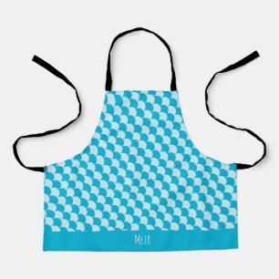 Scales Blue White Minimal Pattern Apron