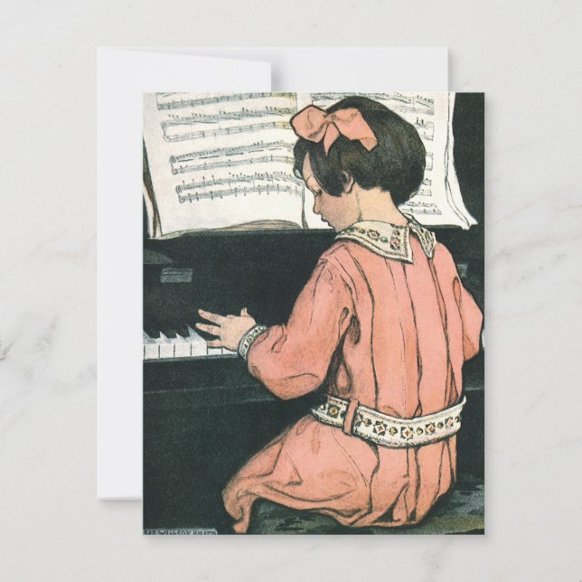 Scales by Jessie Willcox Smith, Piano Music Girl (Front)